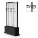 FS display, 2 rotating plates, 8 rods (144), 1 large drawer (244), 1032x1980x400 mm