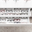 Wall cabinet, 2 shallow drawers, push system, white