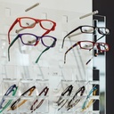Table display for reading glasses, 2-sided, 8 glasses, 40 cases, 300x620x280 mm