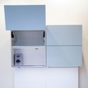 EX wall cabinet, bi-fold lift-up flap doors, 1 shelf, hygienic device, 600x690x320 mm