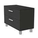 FS cabinet, 2 deep drawers with handles, soft-close