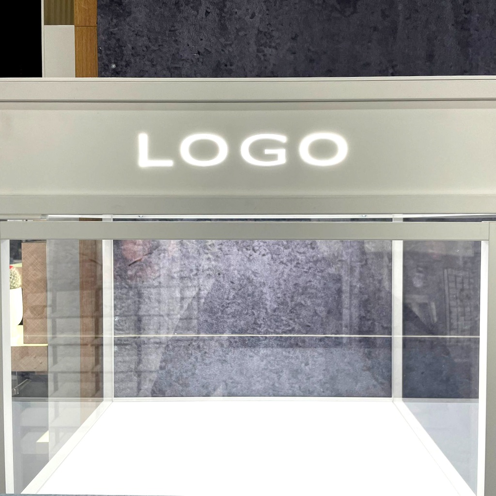 STK display cabinet with doors, 4 shelves and bottom cabinet, 480x1820x400 mm