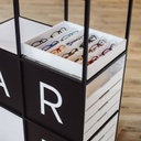 STK display, 2 Criss-Cross shelves (32), 20 trays (200), 400x1555x785 mm