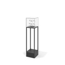 STK pedestal, construction with square base, acrylic box