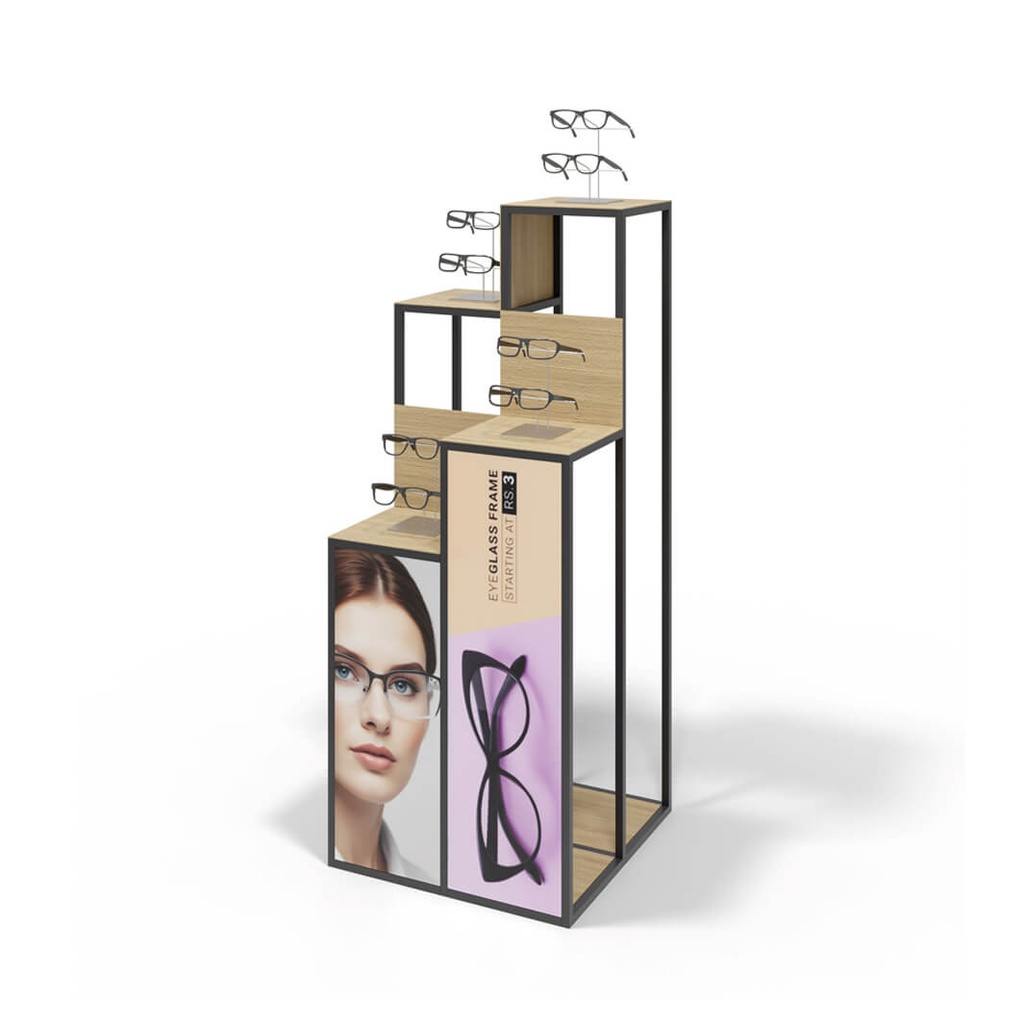 STK pedestal with shelves on 4 levels, 485x1200x485 mm