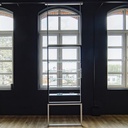 Telescope display, 5 glass shelves, 900x1600-4500 mm