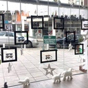 Sky Line Solo display, 3 deco frames with 8 frame holders, 1000x1600-4500 mm