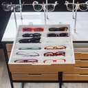 STK display, 8 lockable frame holders, storage, 785x985x400 mm