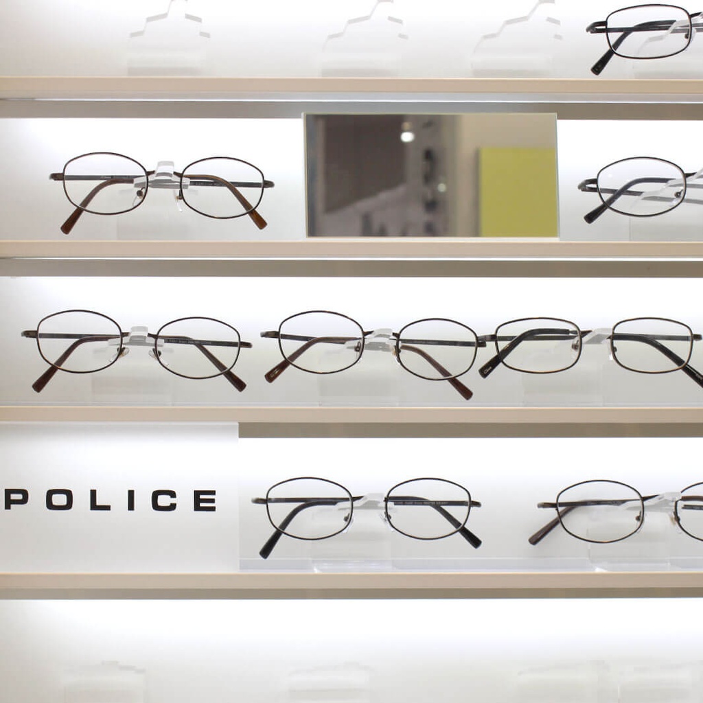 Dual mirror for shelf, acrylic, 150x85x65 mm