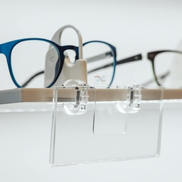 Aura logo holder, acrylic, paper inserts, 130x60 mm