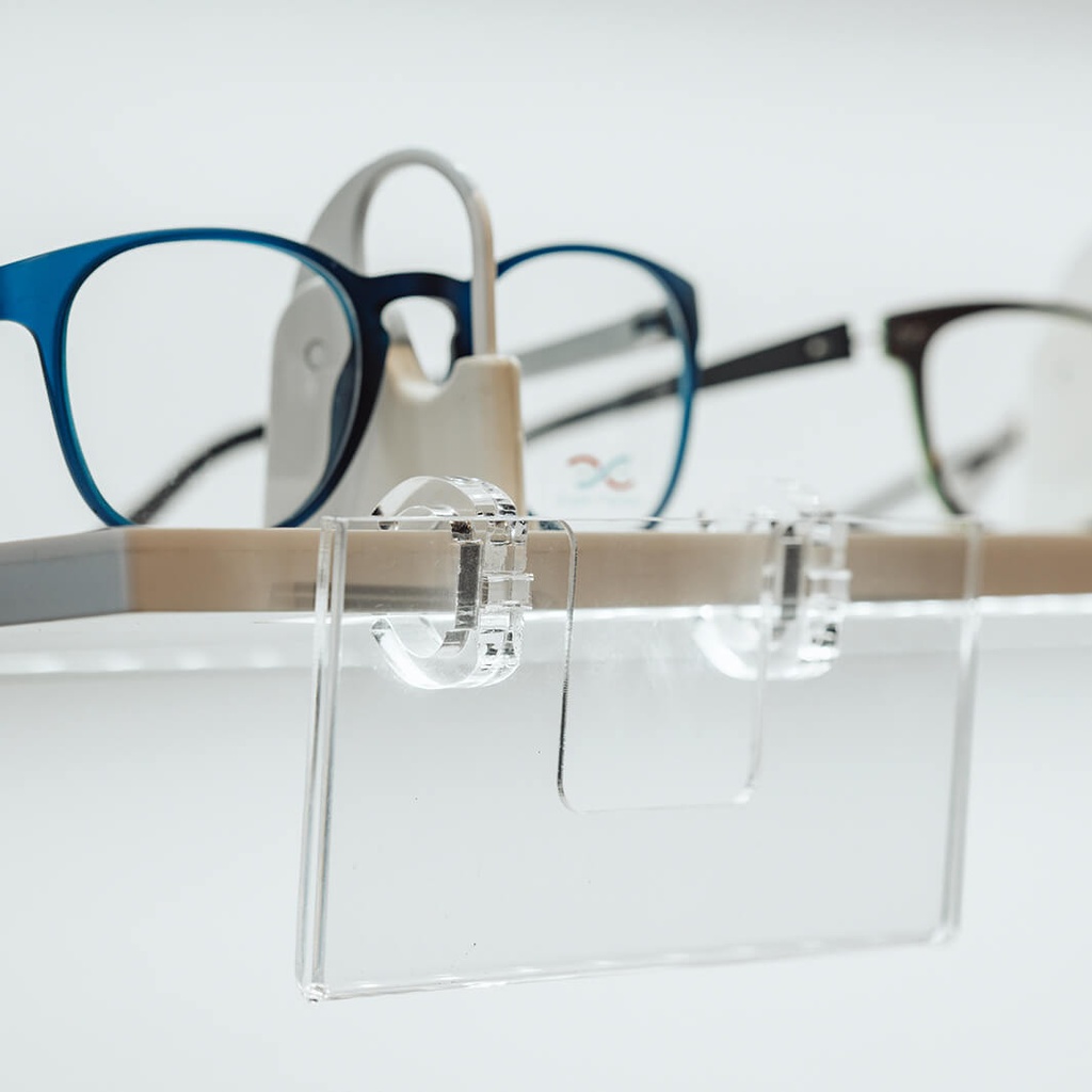 Polar logo holder, acrylic, paper inserts, 130x60 mm