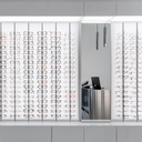 Dual mirror, 30 shelves, 450x1050x180 mm, 60 frames/cases