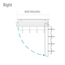 Dual mirror, 30 shelves, 450x1050x180 mm, 60 frames/cases