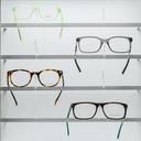 STK wall display with 15 Clear Look bars (75), 930x1530x230 mm