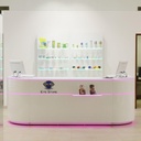 Vera wall display, 4 glass LED shelves