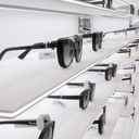 Vivida wall display, 7 LED shelves, acrylic, edge lighting