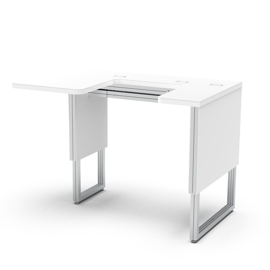 U-shaped electric instrument table, 3 instruments, 1400x700-920x800 mm