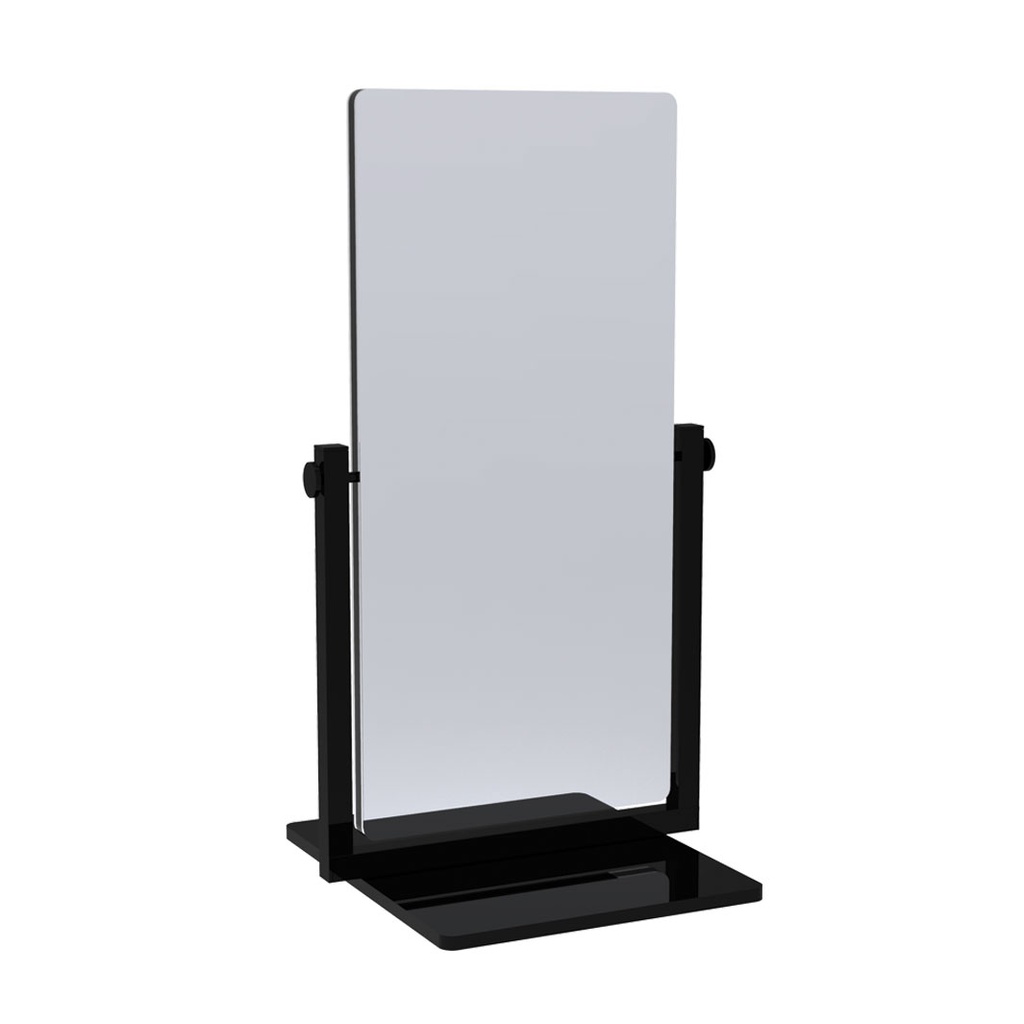 Table mirror with acrylic base, rotating, 196x305x196 mm