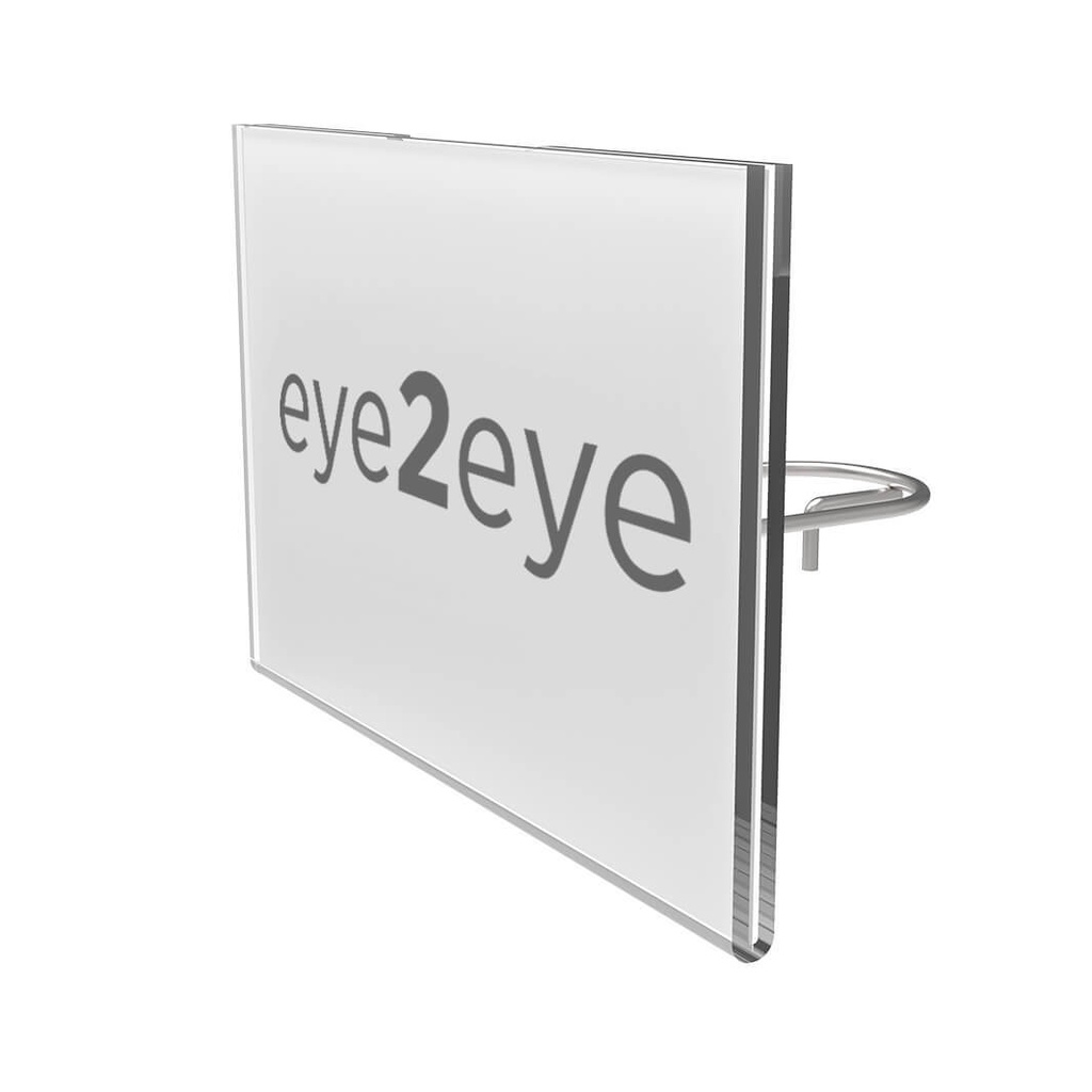 Logo holder for rod, exchangeable paper insert