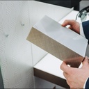 Stripe LED shelf, magnetic bottom, 200x200x50 mm