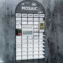 Mosaic wall display, 930x1530x320 mm