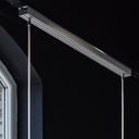 Telescopic rod for shop window elements, Φ8/Φ14, 1500-4000 mm