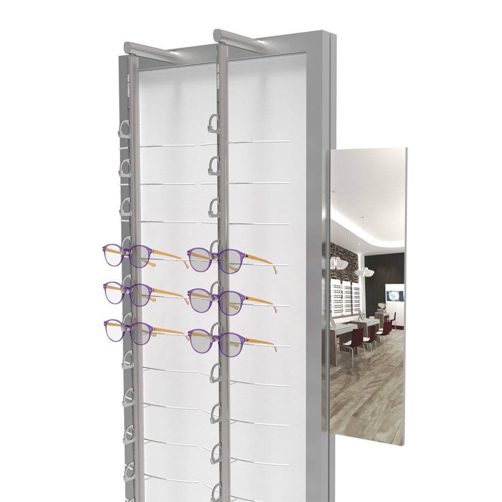 Side mirror for freestanding displays, 2-sided, 140x500 mm