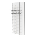 Expositor de pared RR, 3 barras con cerradura de llave (54 monturas), 700x1500x280 mm