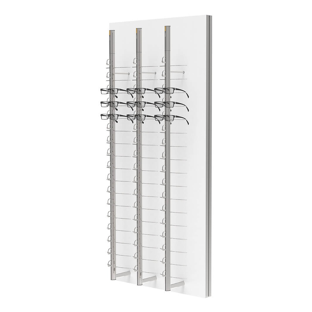 SRC wall display, 3 remote lockable rods (54 frames), 700x1500x280 mm