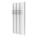 SRC wall display, 3 remote lockable rods (54 frames), 700x1500x280 mm