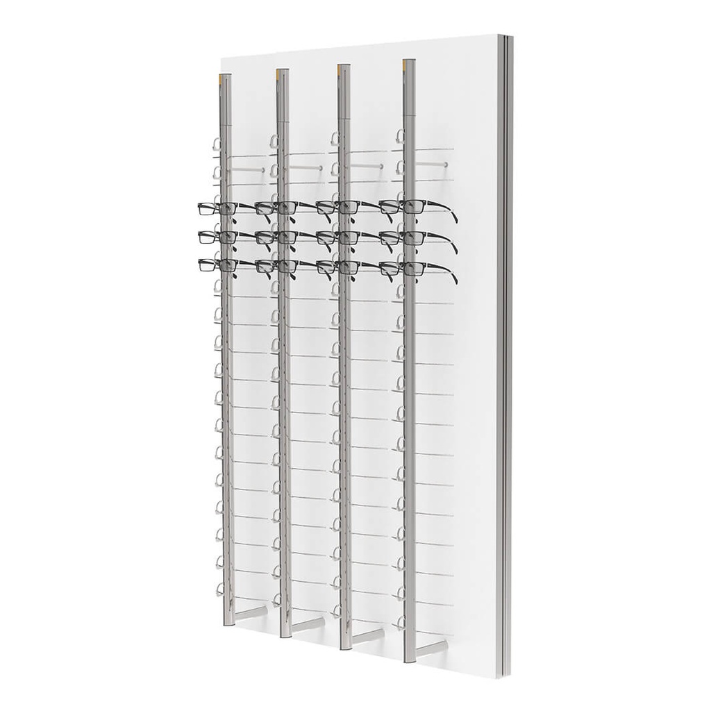 SRC wall display, 4 remote lockable rods (72 frames), 900x1500x280 mm
