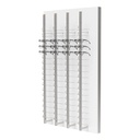 SRC Wandpräsenter, 4 fernverriegelbare Stangen (72 Fassungen), 900x1500x280 mm
