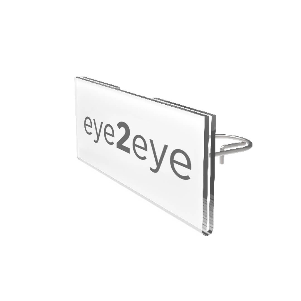 Logohalter für Stange, austauschbarer Papiereinsatz