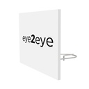 Logohalter für Stange Acryl mit Druck 120x50 mm