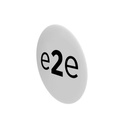 Autoadesivo 3D elittico per porta logo, 71,5x57,5 mm