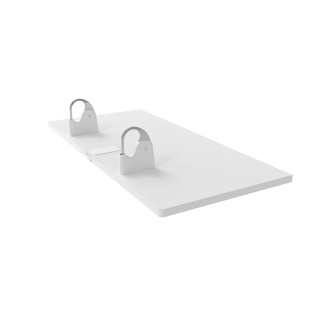 Unilock plate with lockable frame holders, white acrylic