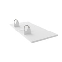 Unilock plate with lockable frame holders, white acrylic