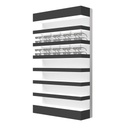 Espositore da parete Quadro, 7 ripiani LED