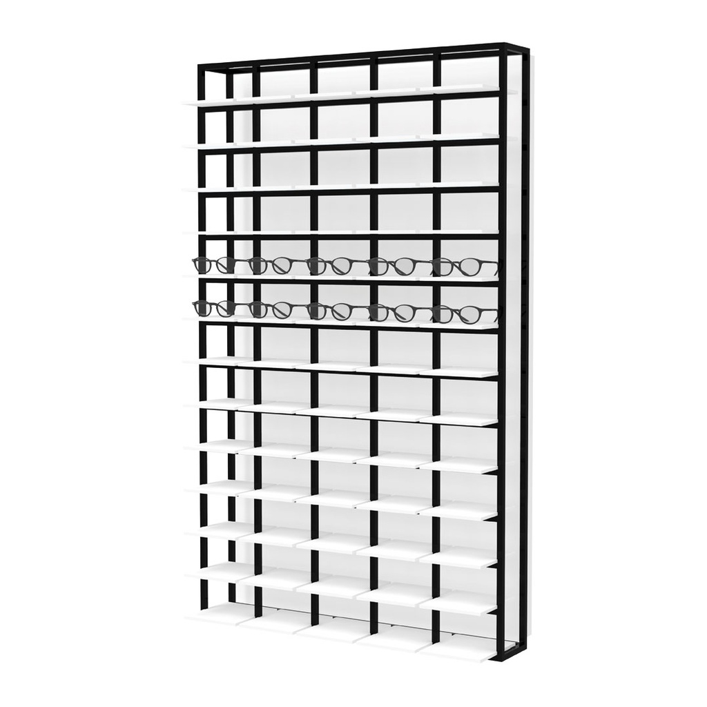 Mosaic wall display, 930x1530x320 mm