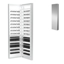 Specchio Dual, 30 mensole, 450x1050x180 mm, 60 montature/astucci