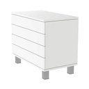 FS Schrank mit 4 Schubladen, Push-System, weiß