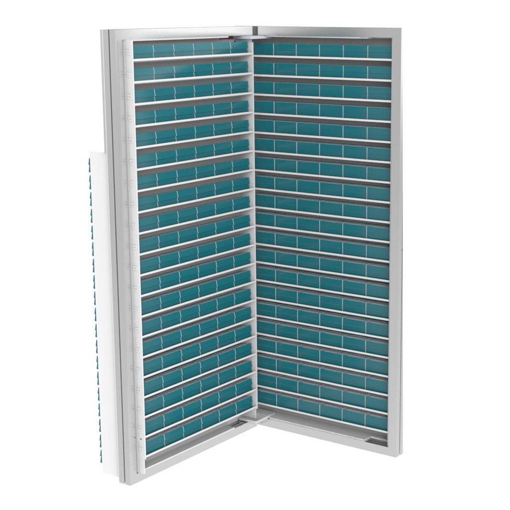 Expositor de pared para lentes de contacto con almacenamiento, 700x1500x280 mm