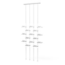 Espositore Sky Line Solo, 4 aste con 15 ripiani laterali, 1000x1600-4000 mm