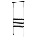 Sky Line Quadro Präsenter, 3 LED-Ablagen, 900x1600-4500 mm