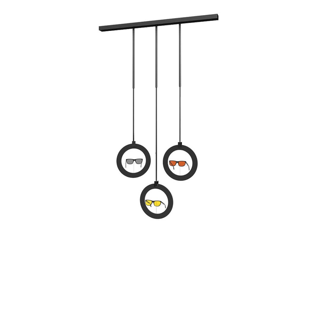 Sky Line Solo Präsenter, 3 runde Dekorahmen, 1000x1600-4500 mm