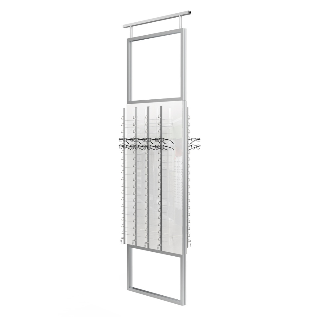 Telescope display, 2 panels with 8 rods (144), 900x1800-4500 mm