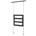 Espositore Sky Line, pannello con 3 ripiani trasparenti in acrilico, 900x1600-4500 mm