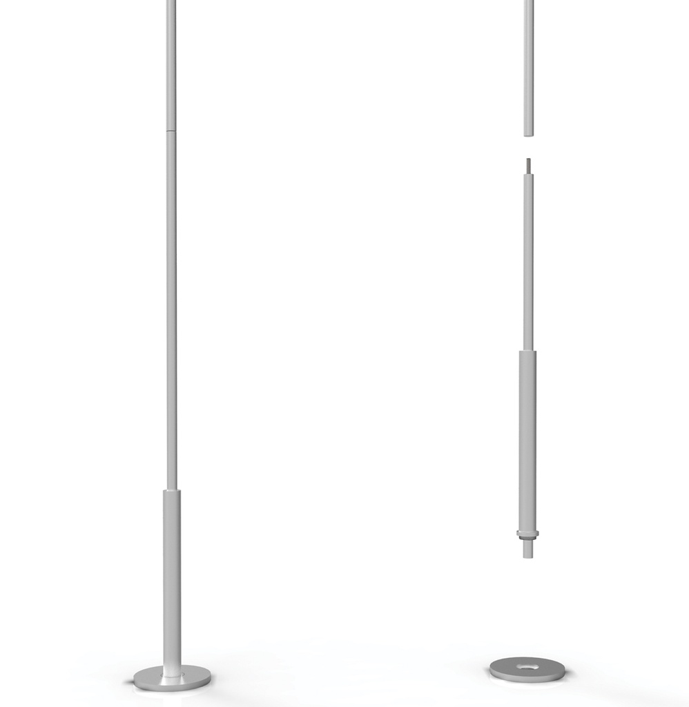 Teleskopstange für Schaufensterelemente, Φ8/Φ14, 1500-4000 mm