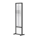 Espositore FS, lastra fissa con aste aperte, presentazione 1 lato