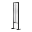 Présentoir FS, plaque fixe avec tiges verrouillables, présentation 1 face